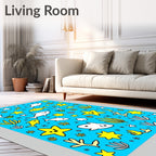 Whimsical Yellow Star Fish Undersea Rug