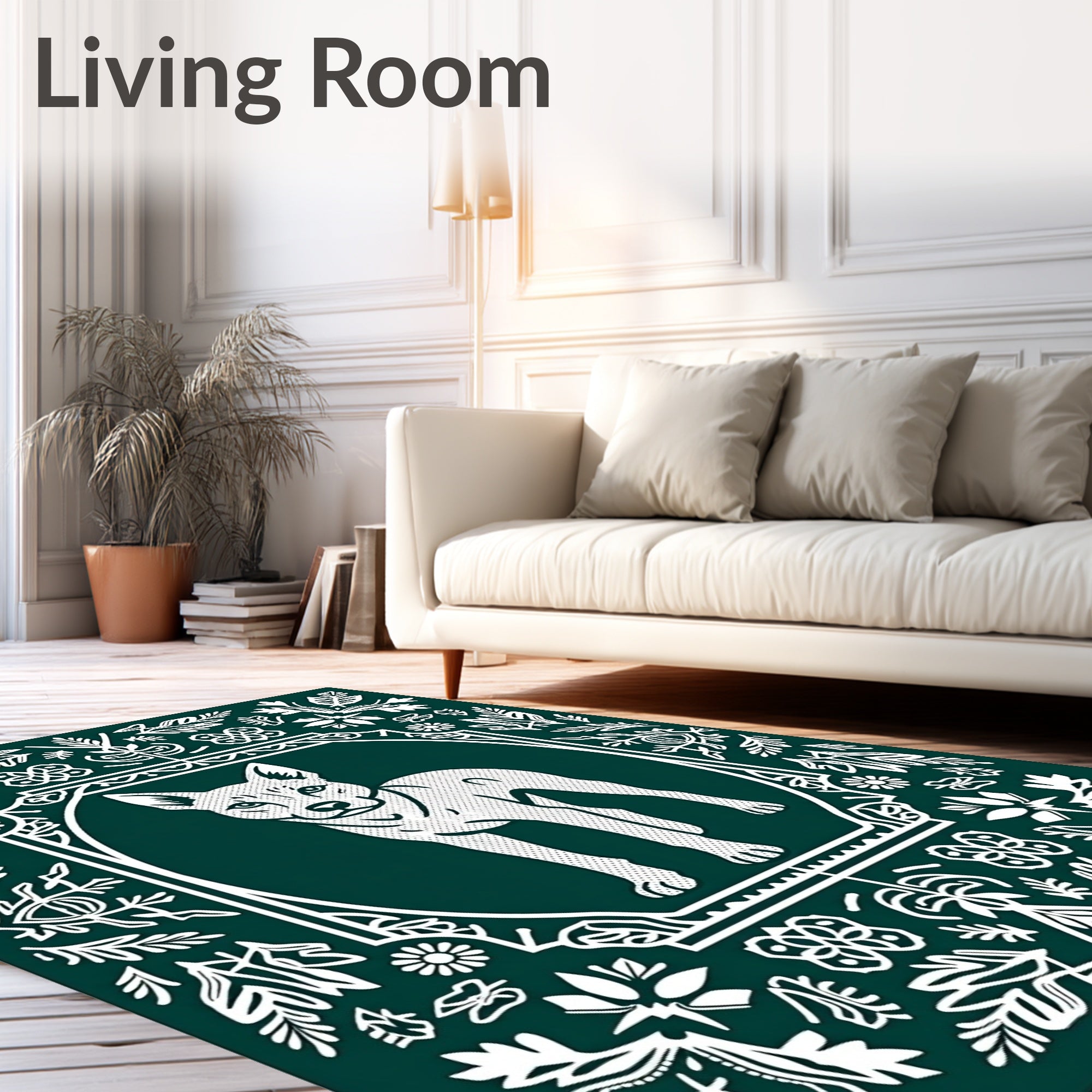 Emerald Forest Dog Medallion Rug