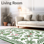 Whimsical Birds And Greenery Garden Rug