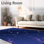Cosmic White Constellation Galaxy Rug