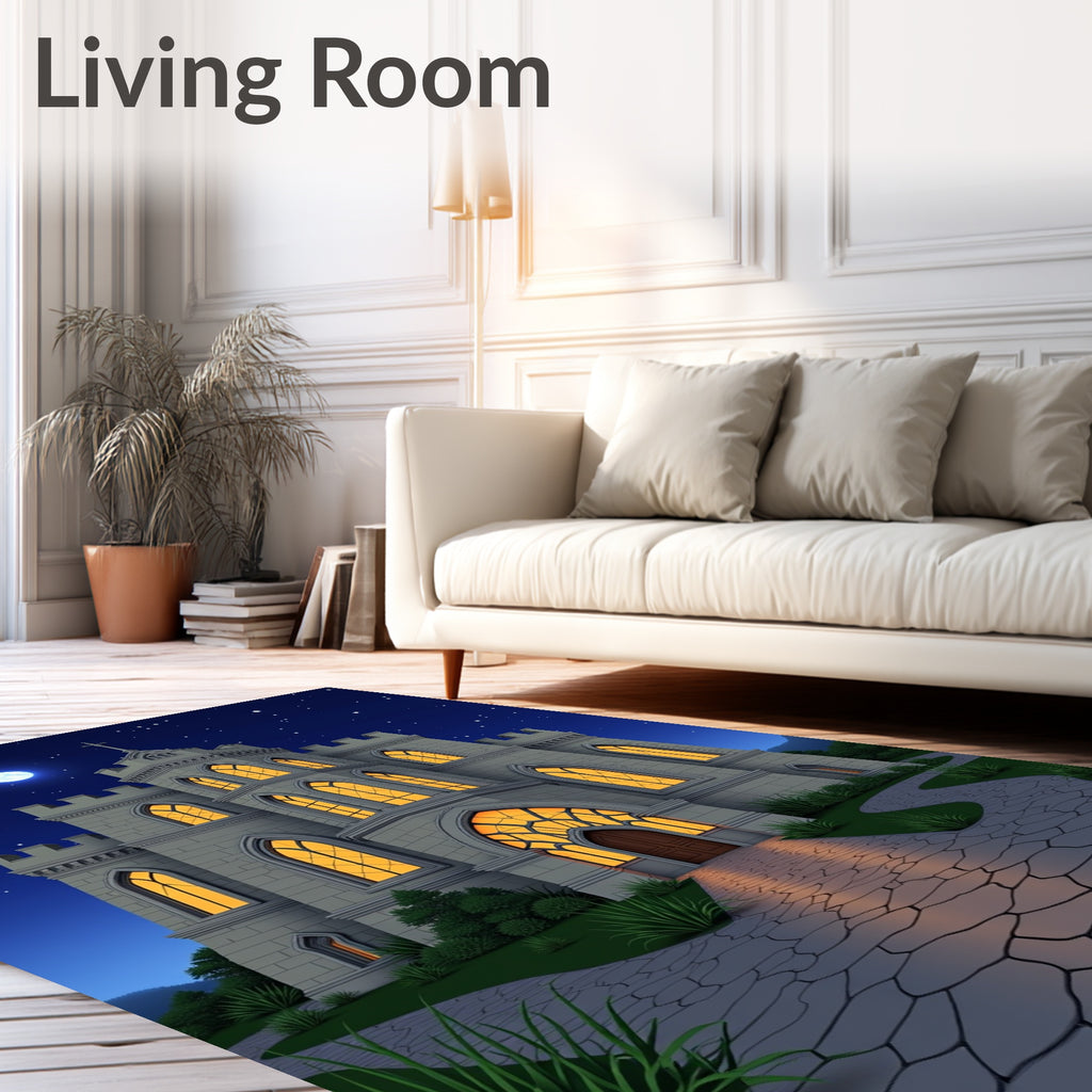 Gothic Castle Midnight Moon Glow Rug