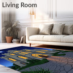 Gothic Castle Midnight Moon Glow Rug
