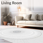 Monochromatic Radial Sunburst Rug