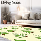 Chartreuse Green Forest Trees Repeating Landscape Rug