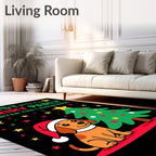 Christmas Dog And Tree Festive Rug