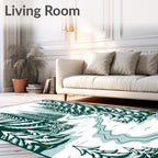 Winter Forest Snowy Pathway Rug