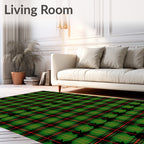 Green Tartan Christmas Tree Repeat Rug