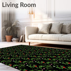 Green Holly Berry Garland Repeat Rug