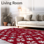 Winter Snowflake Snowscape Medley Rug