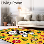 Cheerful Dog Christmas Ornaments Holiday Rug