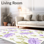 Purple Dino With Green Accents Rug