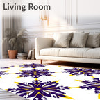 Indigo Yellow Starburst Medallion Rug