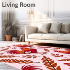 Rooster and Autumn Leaf Composition Rug