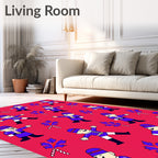 Purple Soldier Candy Cane Holly Red Rug