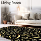 Golden Fern Crescent Night Rug
