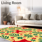 Red Deer Festive Foliage Garden Rug