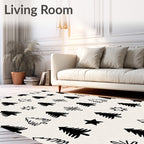 Whimsical Tree and Star Medley Rug