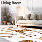 Whimsical Giraffe Safari Grass Rug