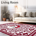 Crimson Santa Claus Folia Rug