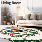 Vibrant Rooster Botanical Garden Rug