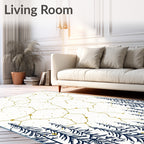 Golden Constellation Forest Scene Rug