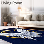Celestial White Angel Wings Starry Night Rug