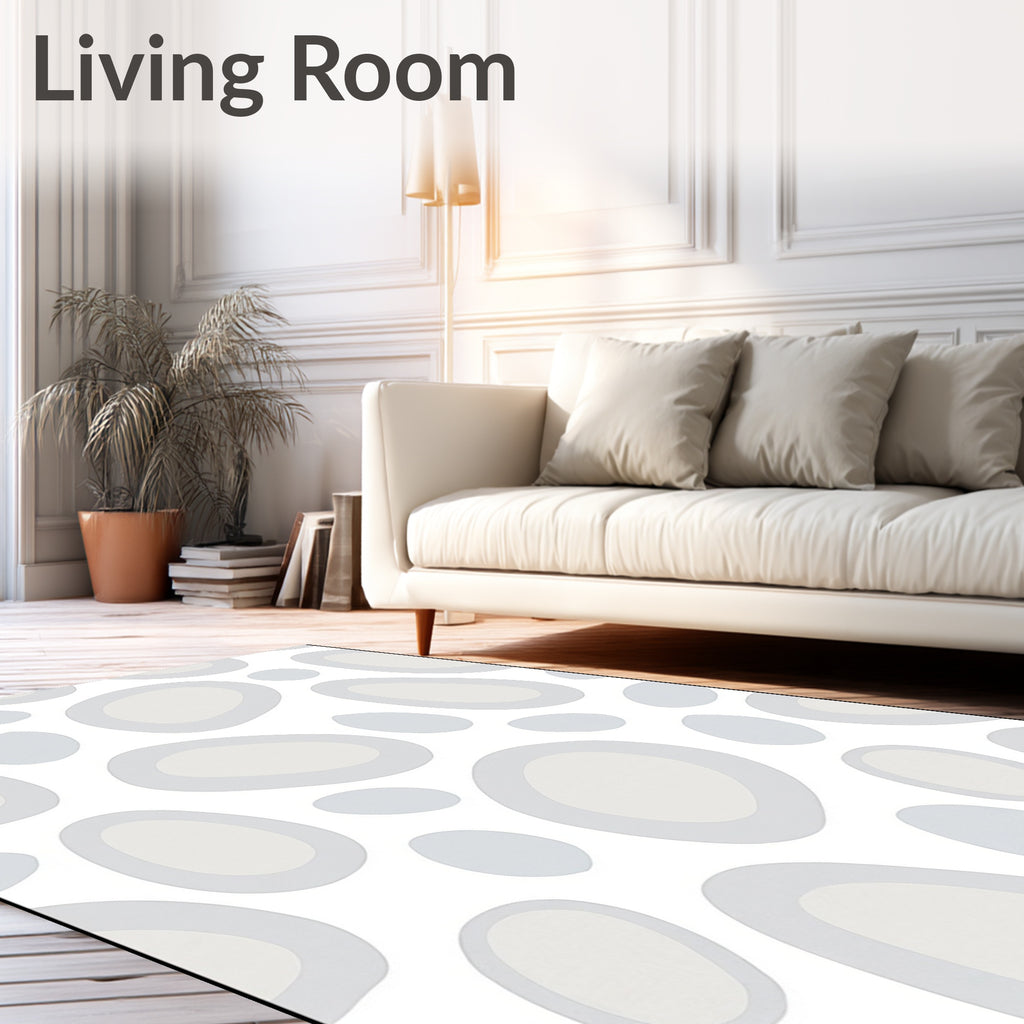 Soft Stone Pebble Arrangement Rug