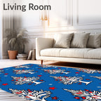 Red White Blue Starburst Tree Garland Rug