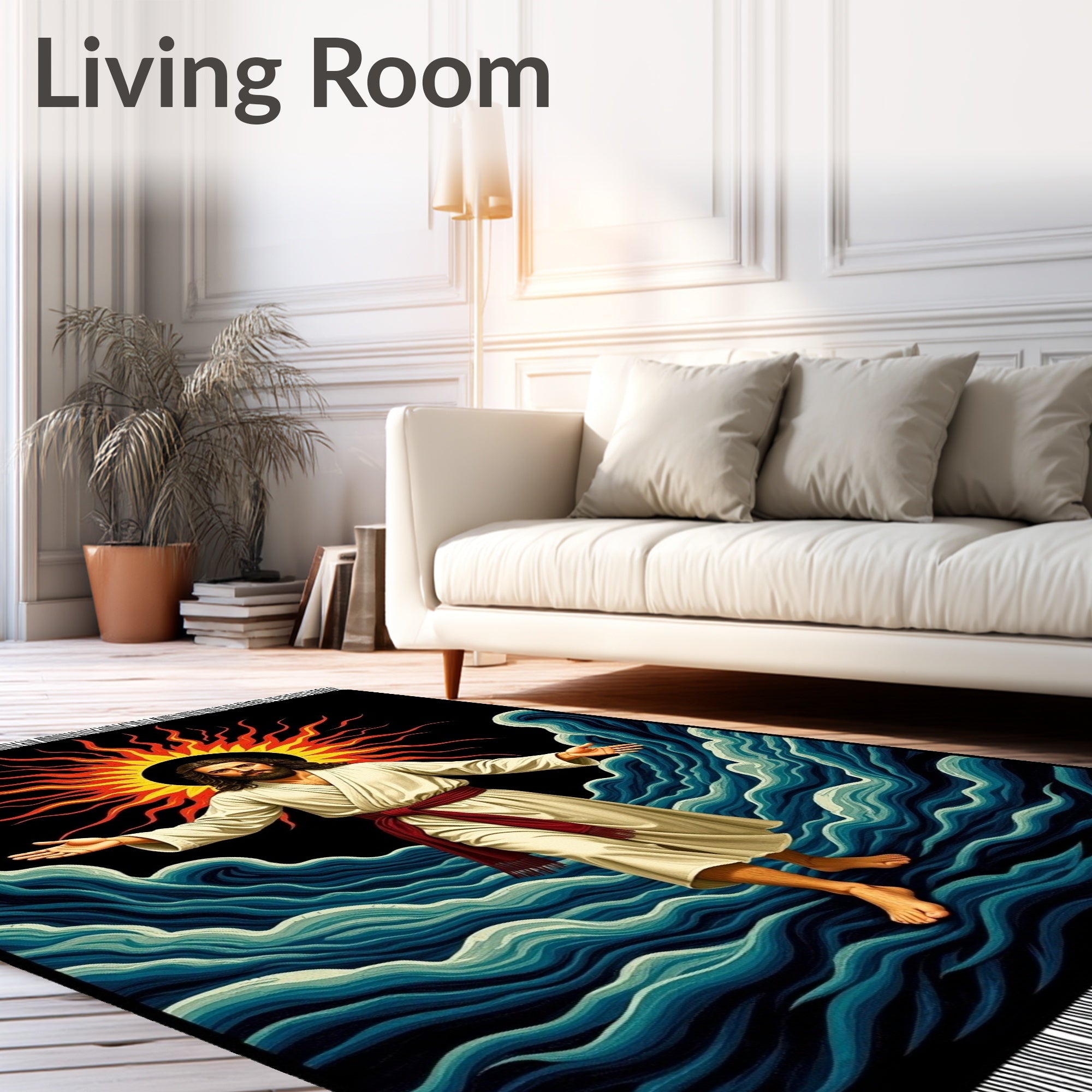 Radiant Sun Walking on Water Rug