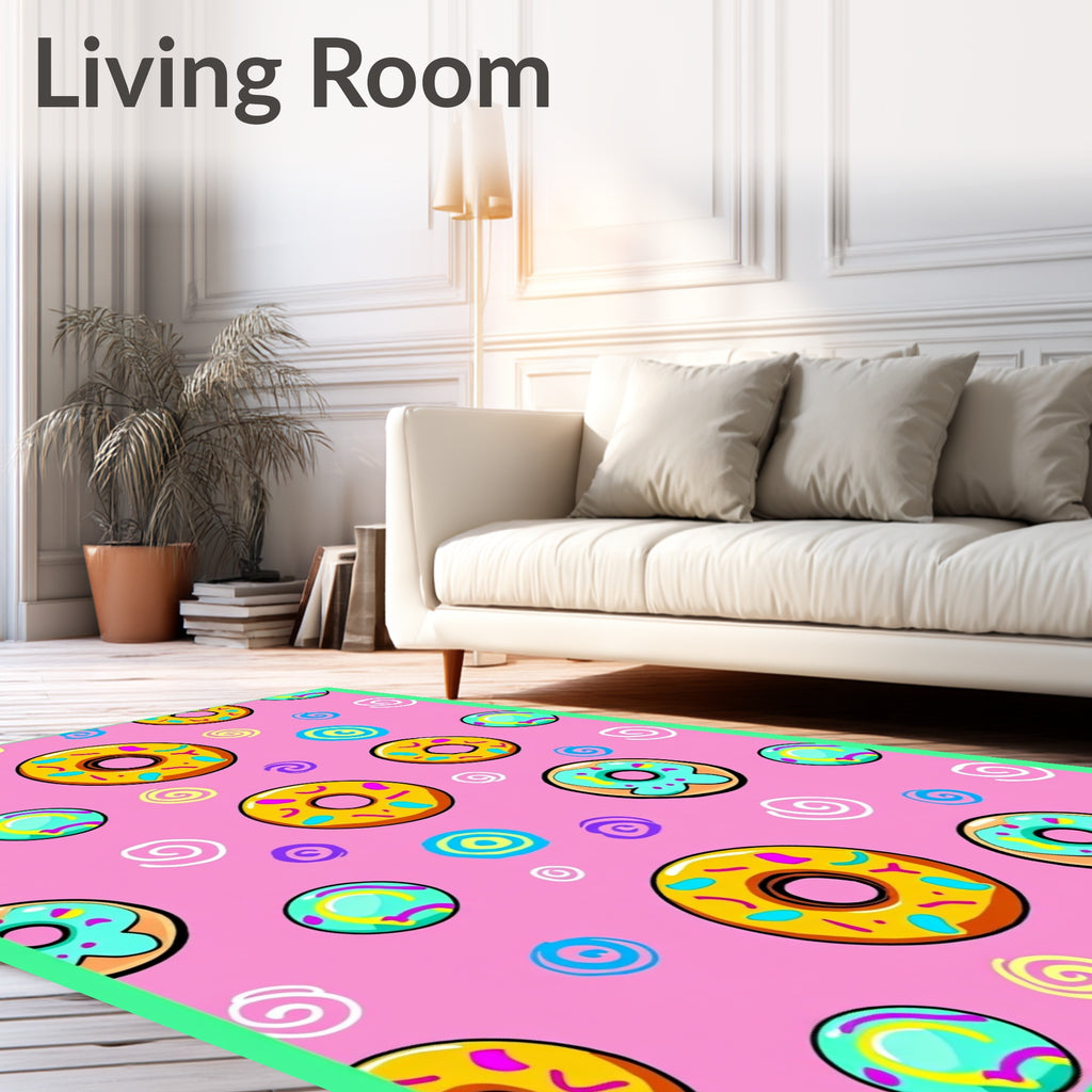 Pink Donut Swirl Collection Rug