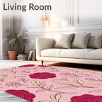 Crimson Floral Botanical Garden Rug