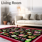 Charming Village Holiday Homes and Trees Rug