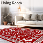 Crimson Horse Snowflake Medallion Rug
