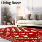 Crimson Bell Repeating Geometric Rug