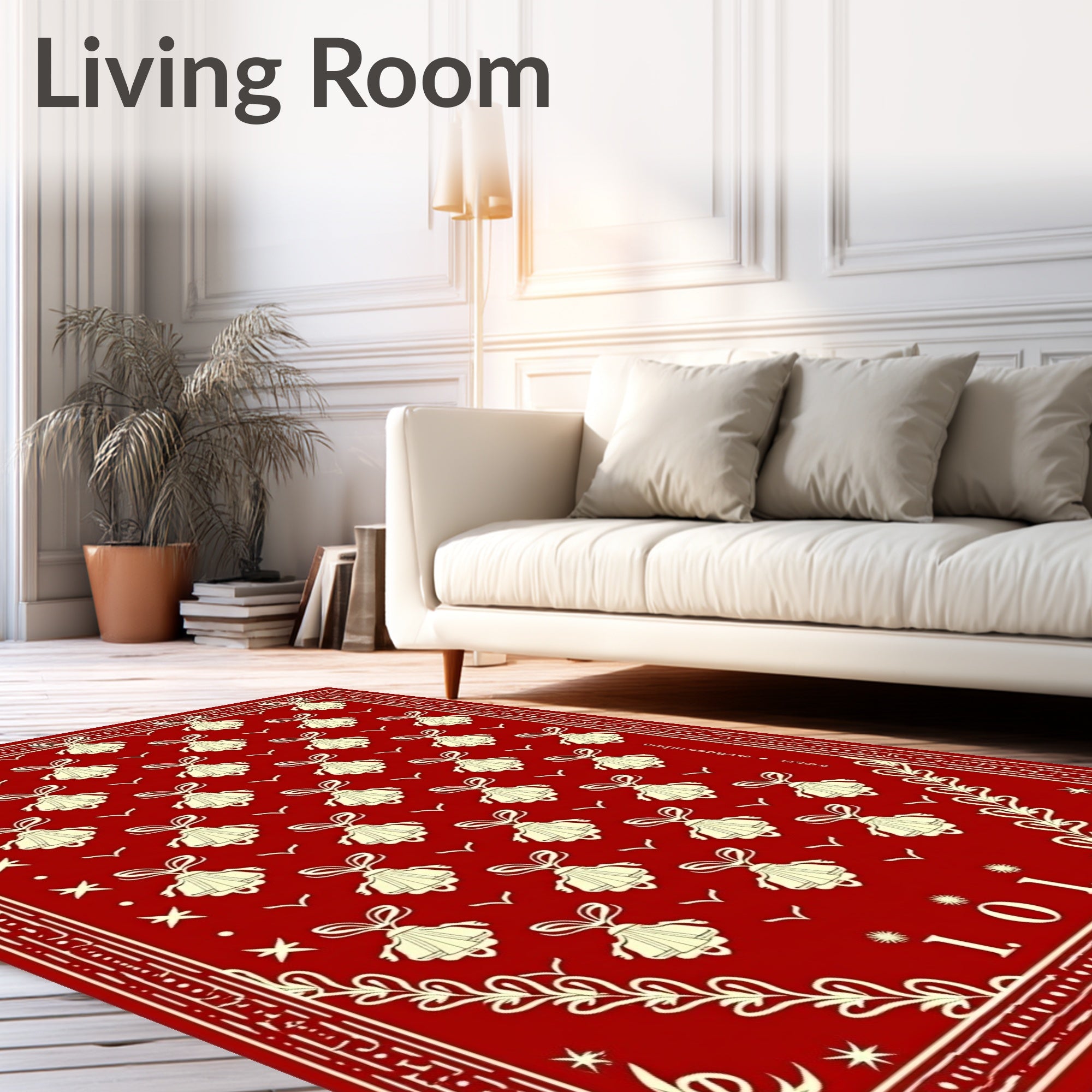 Crimson Bell Repeating Geometric Rug