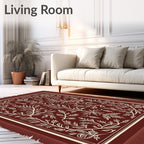 Terracotta Vine Symmetry Rug