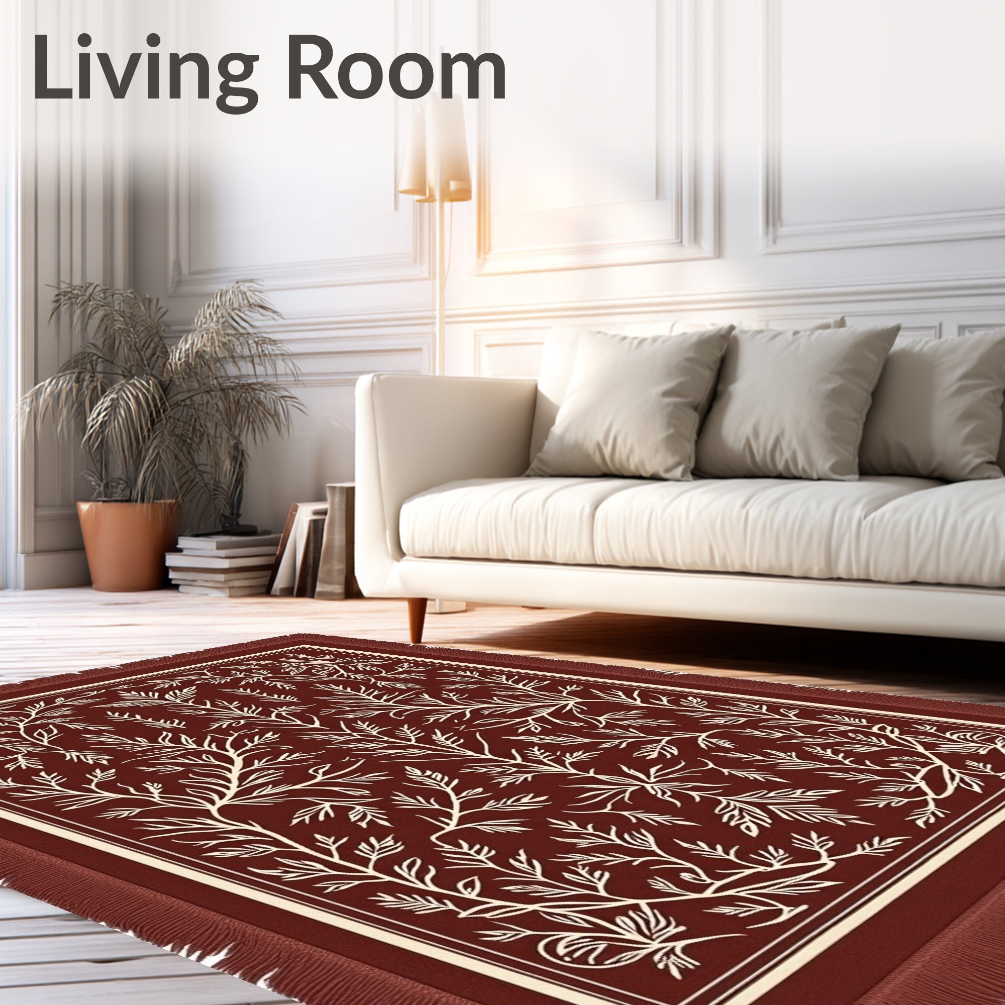 Terracotta Vine Symmetry Rug