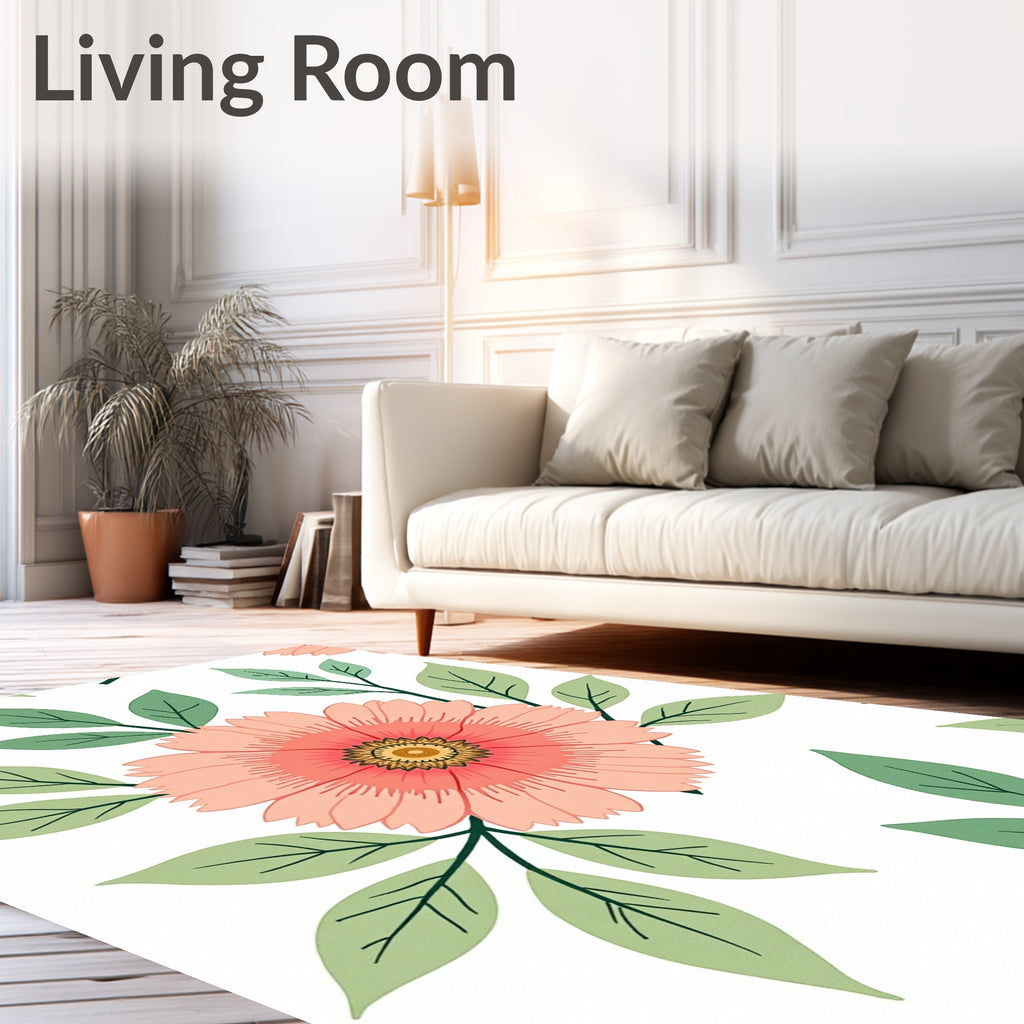 Coral Bloom Botanical Garden Repeat Rug