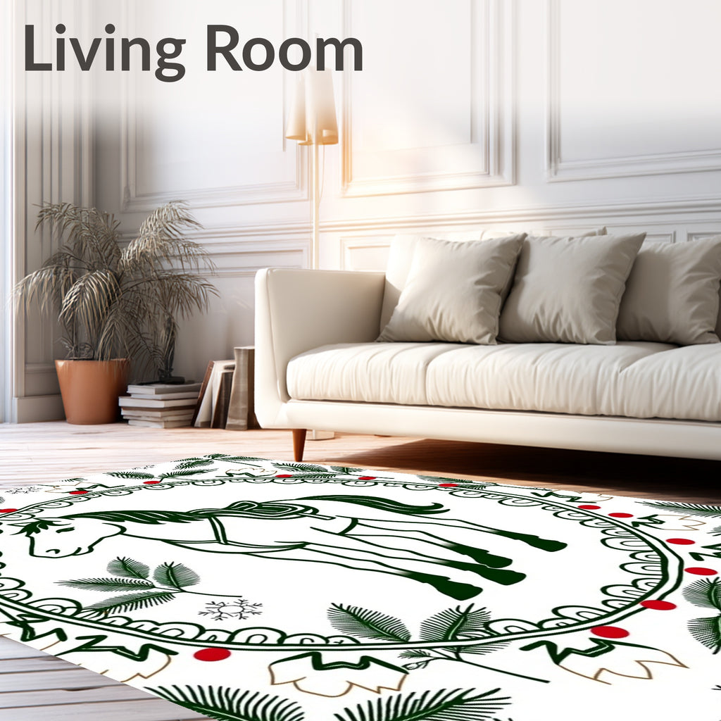 Equestrian Laurel Berry Snowflake Embrace Rug