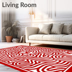 Crimson Santa Maze Characters Rug