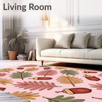 Autumn Oak Acorn Leaf Spaced Rug
