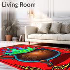 Mystical Cauldron Vibrant Flames Rug