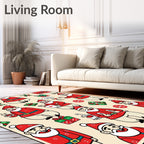 Whimsical Santa Claus Christmas Repeat Rug