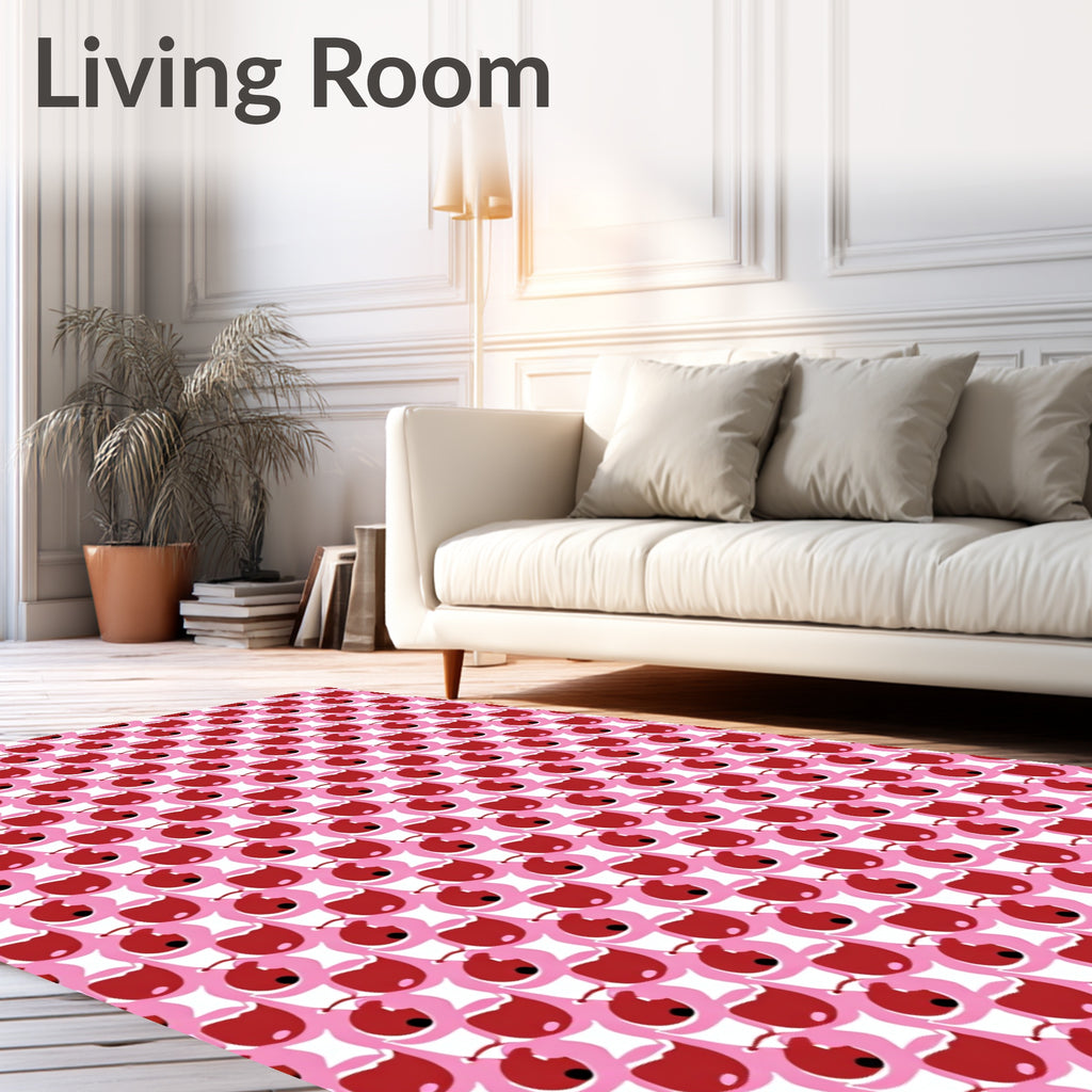 Fruity Pink Cherry Celebration Repeating Rug