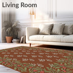 Rustic Acorn Berry Garland Rug