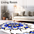 Azure Royal Medallion Arrangement Rug