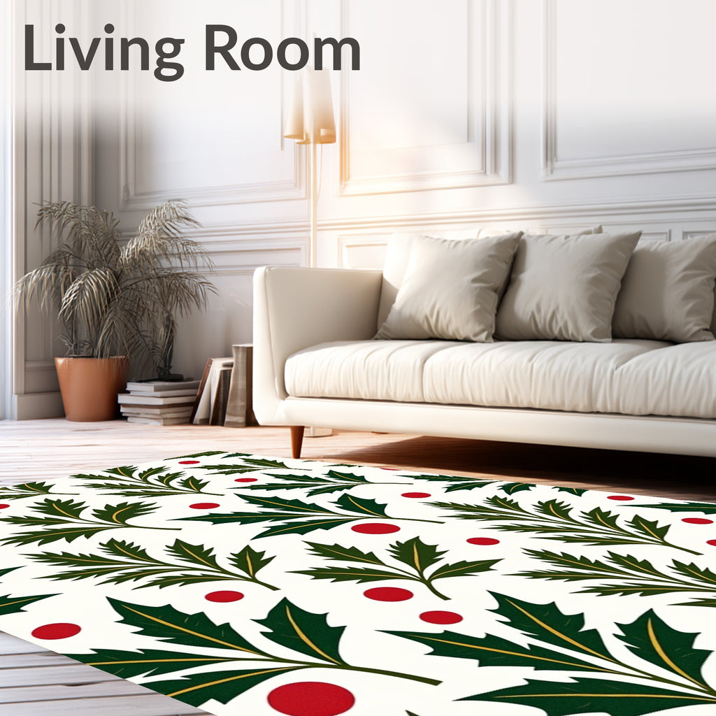 Green Holly Berry Collection Rug