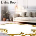 Golden Archway Foliage Border Rug