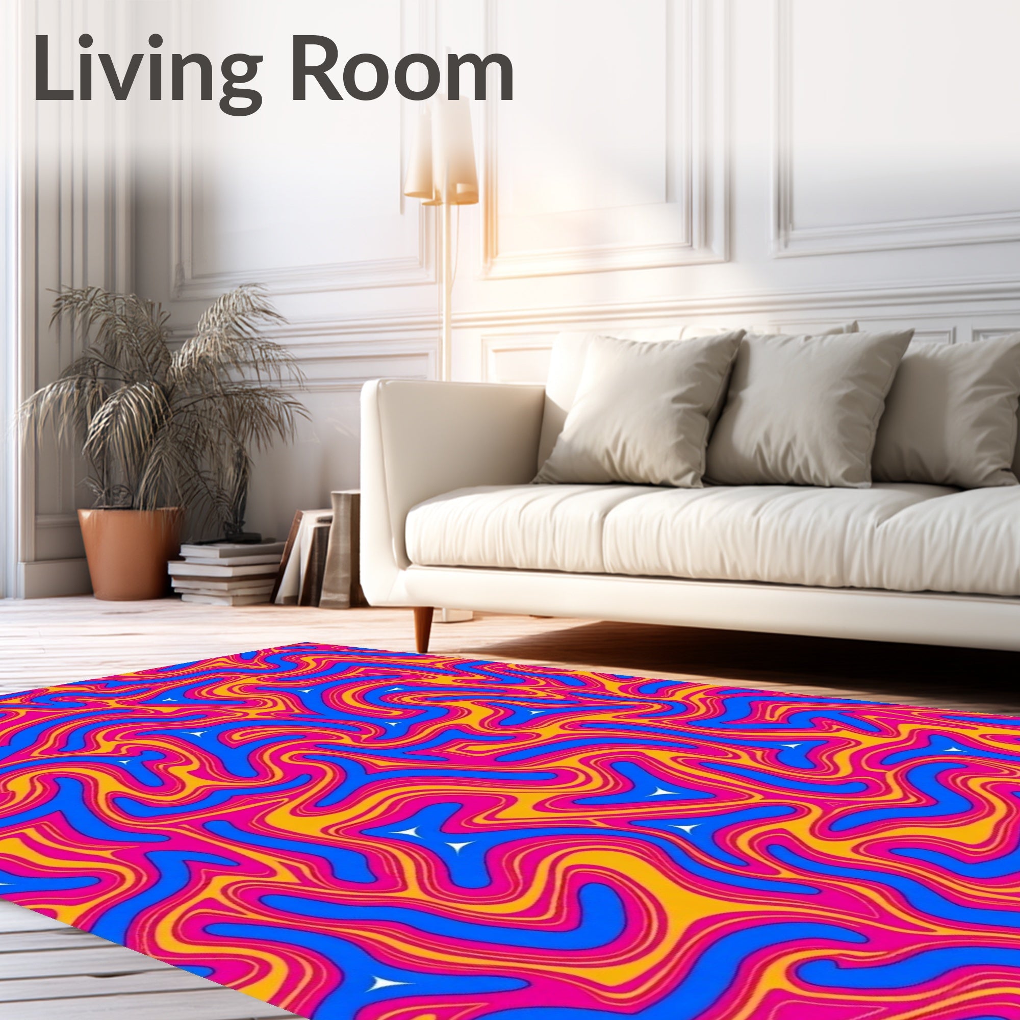 Vibrant Abstract Swirls Rug