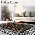 Folk Art Red Soldiers Repeating Border Rug